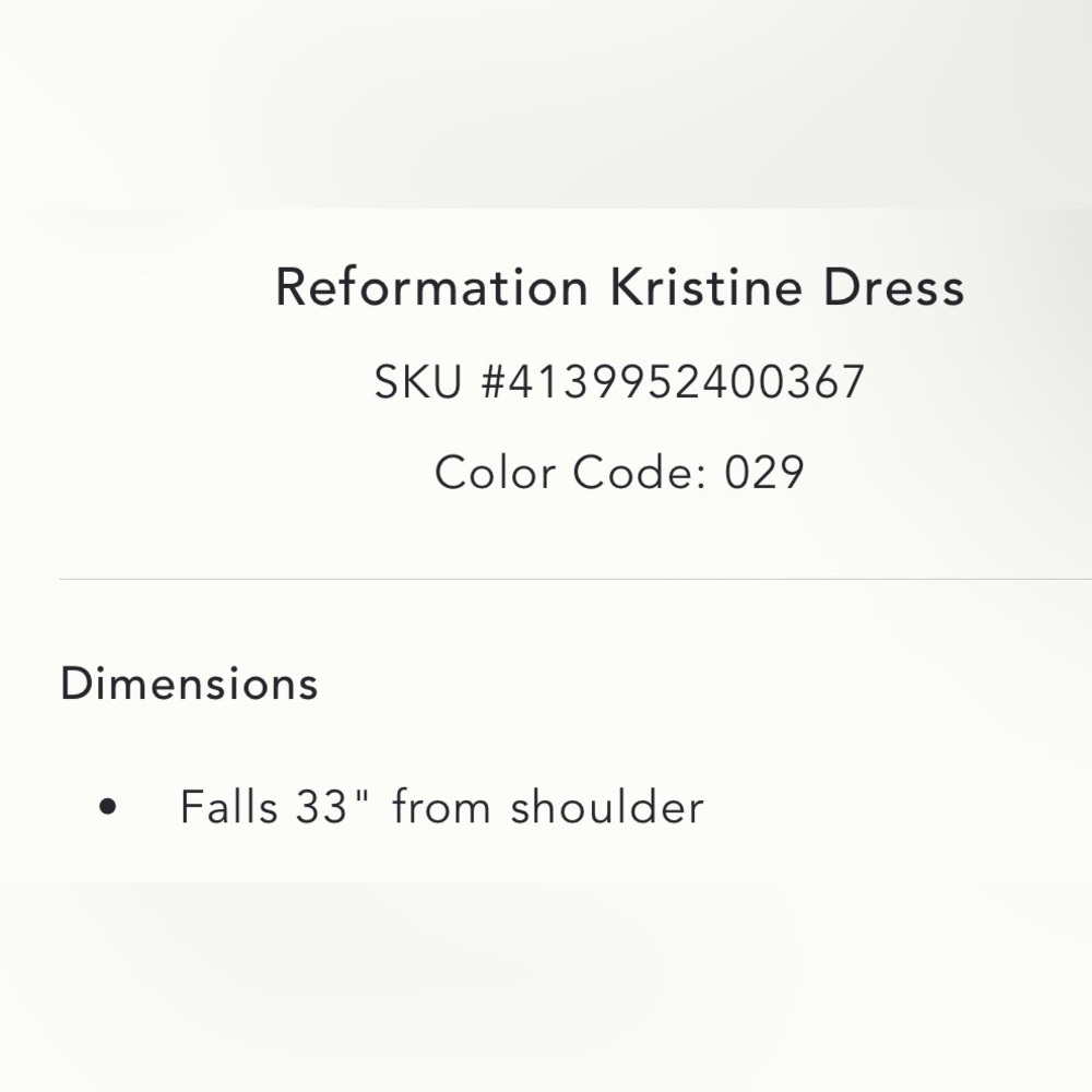 Reformation Kristine Dress Size 2 NWT - Picture 6 of 12